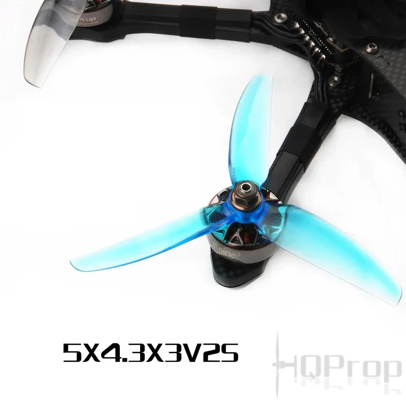 HQPROP 5X4.3X3V2S 5043 5X4.3X3 3-Blade PC Propeller for RC FPV Racing Freestyle 5inch Drones Replacement DIY Parts 6Pairs - Image 6