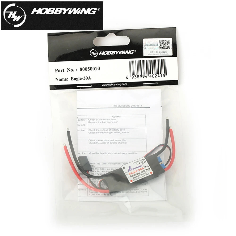 Hobbywing Eagle 20A/30A 2-3S 1A/5V BEC Brushed ESC Speed Controller For RC Airplane Plane 370 380 390 280 270 Model Toys - Image 3