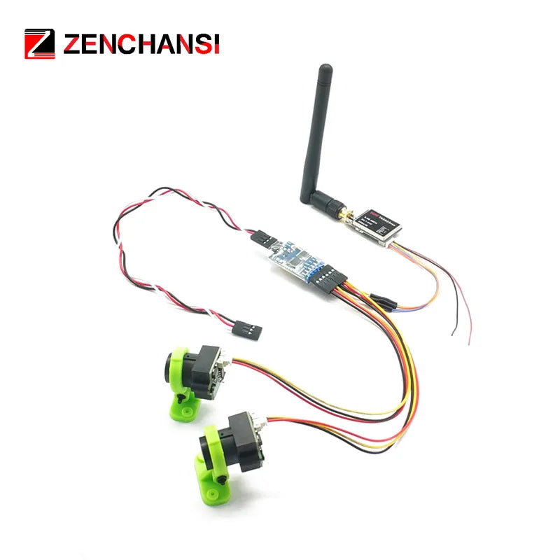 3 channel Dual Video camera CMOS 1000TVL fpv camera with 5.8G 40CH Dual Antennas 3 Inch FPV Goggles Video Glasses Headset HD - Image 7