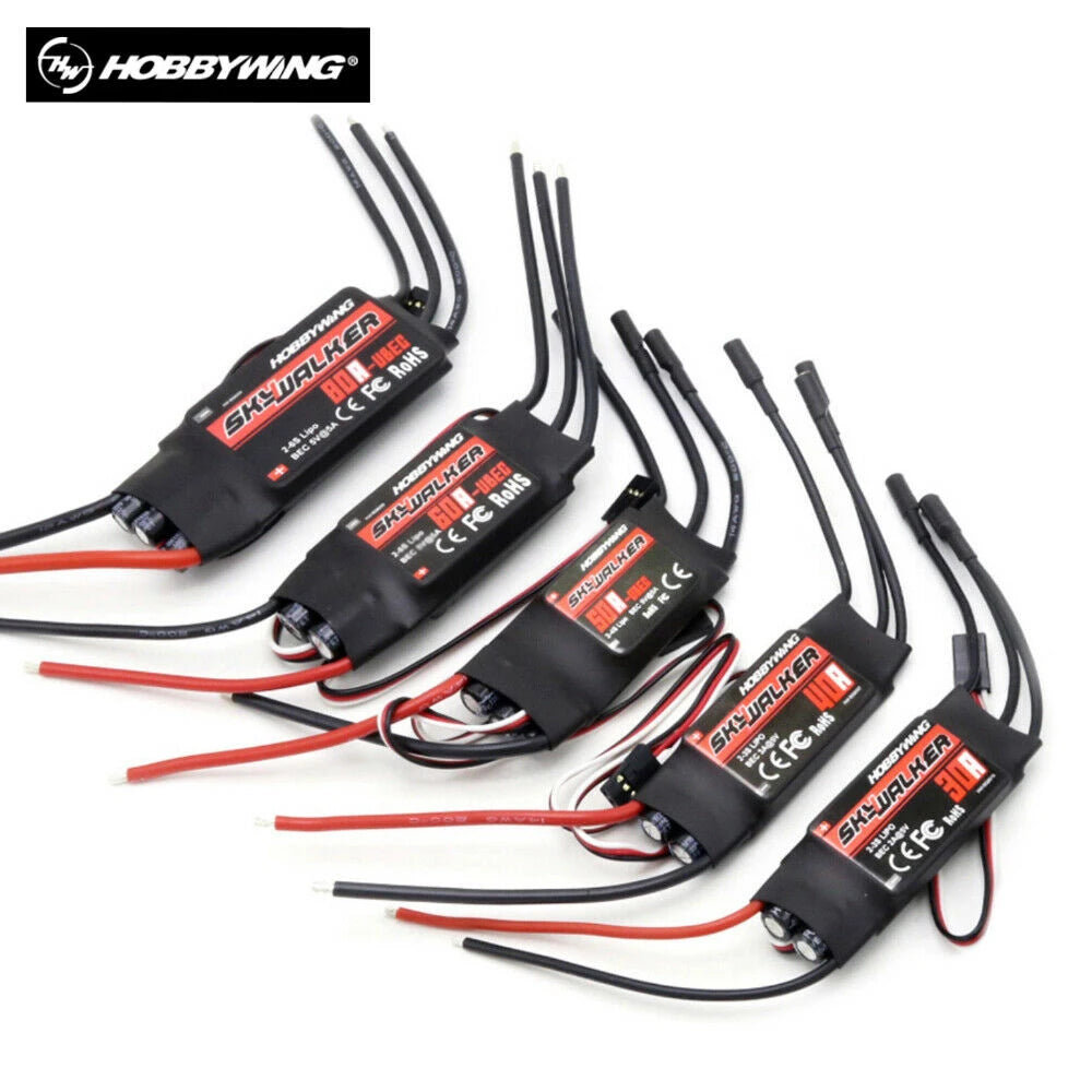 Hobbywing SKYWALKER ESC 2 - 6s 15A/20A/30A/40A/50A/60A/80A Build in bec UBEC Brushless RC heliCopter airplane Quadcopter - Image 2