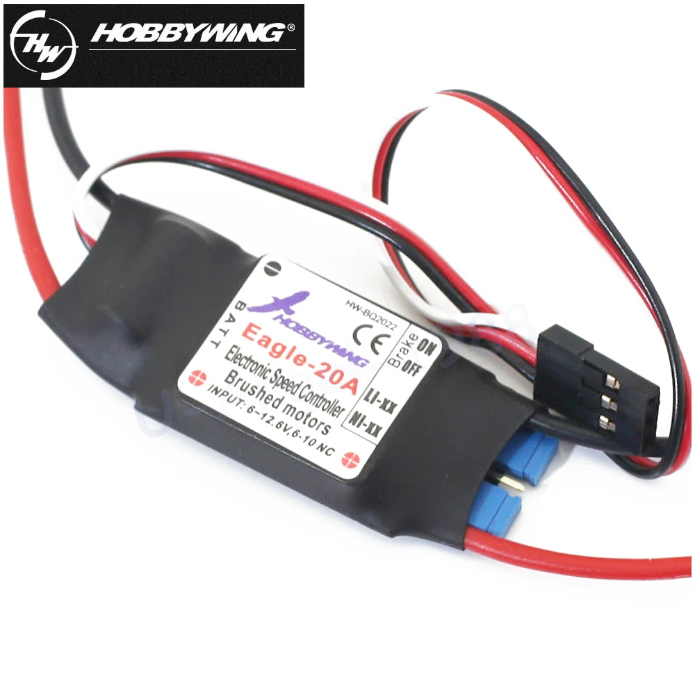 Hobbywing Eagle 20A/30A 2-3S 1A/5V BEC Brushed ESC Speed Controller For RC Airplane Plane 370 380 390 280 270 Model Toys - Image 4