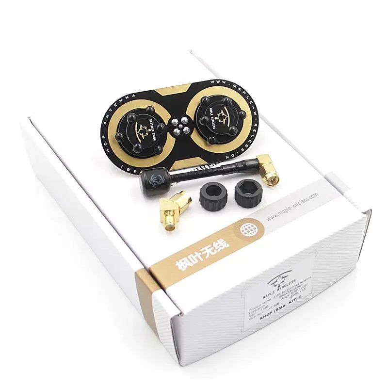 Maple Wireless Updated 11dBi Circularly Polarized Maple Leaf 5.8G Flat Antenna 5500-5800MHz SMA For RC Fatshark SKYZONE Glasses