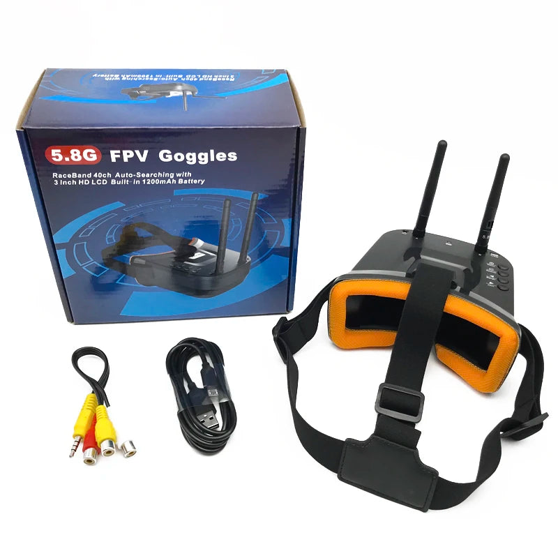 3 channel Dual Video camera CMOS 1000TVL fpv camera with 5.8G 40CH Dual Antennas 3 Inch FPV Goggles Video Glasses Headset HD - Image 6