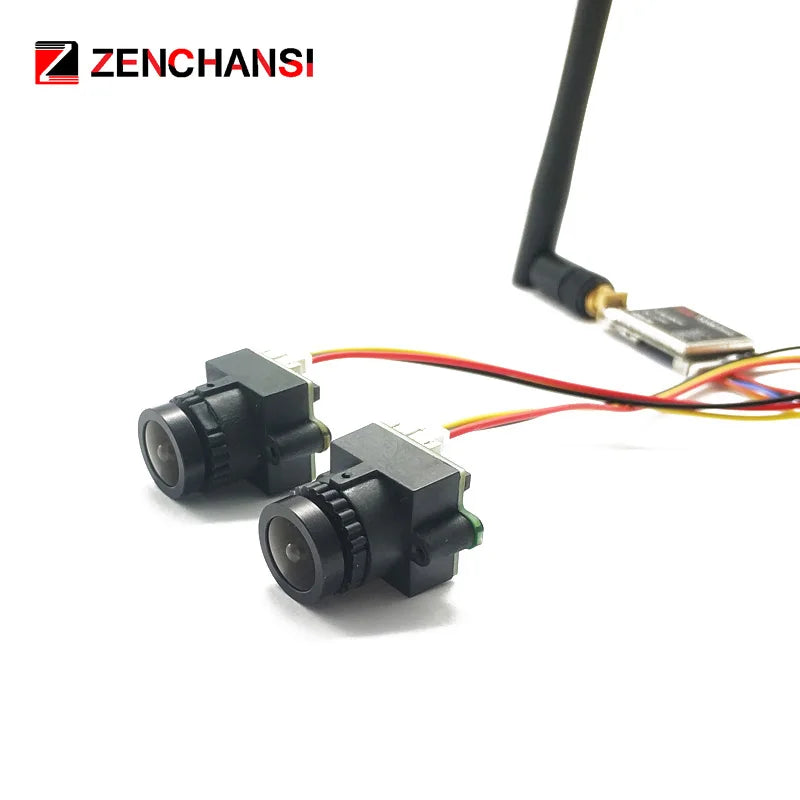 3 channel Dual Video camera CMOS 1000TVL fpv camera with 5.8G 40CH Dual Antennas 3 Inch FPV Goggles Video Glasses Headset HD - Image 2