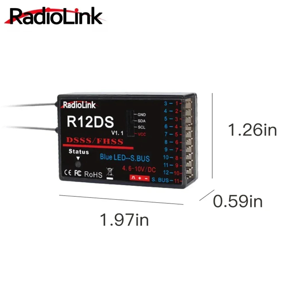 Radiolink New R12DSM R12DS R9DS R8FM R8EF R8FM R6DSM R6DS R6FG R6F Rc Receiver 2.4G Signal for RC Transmitter - Image 2