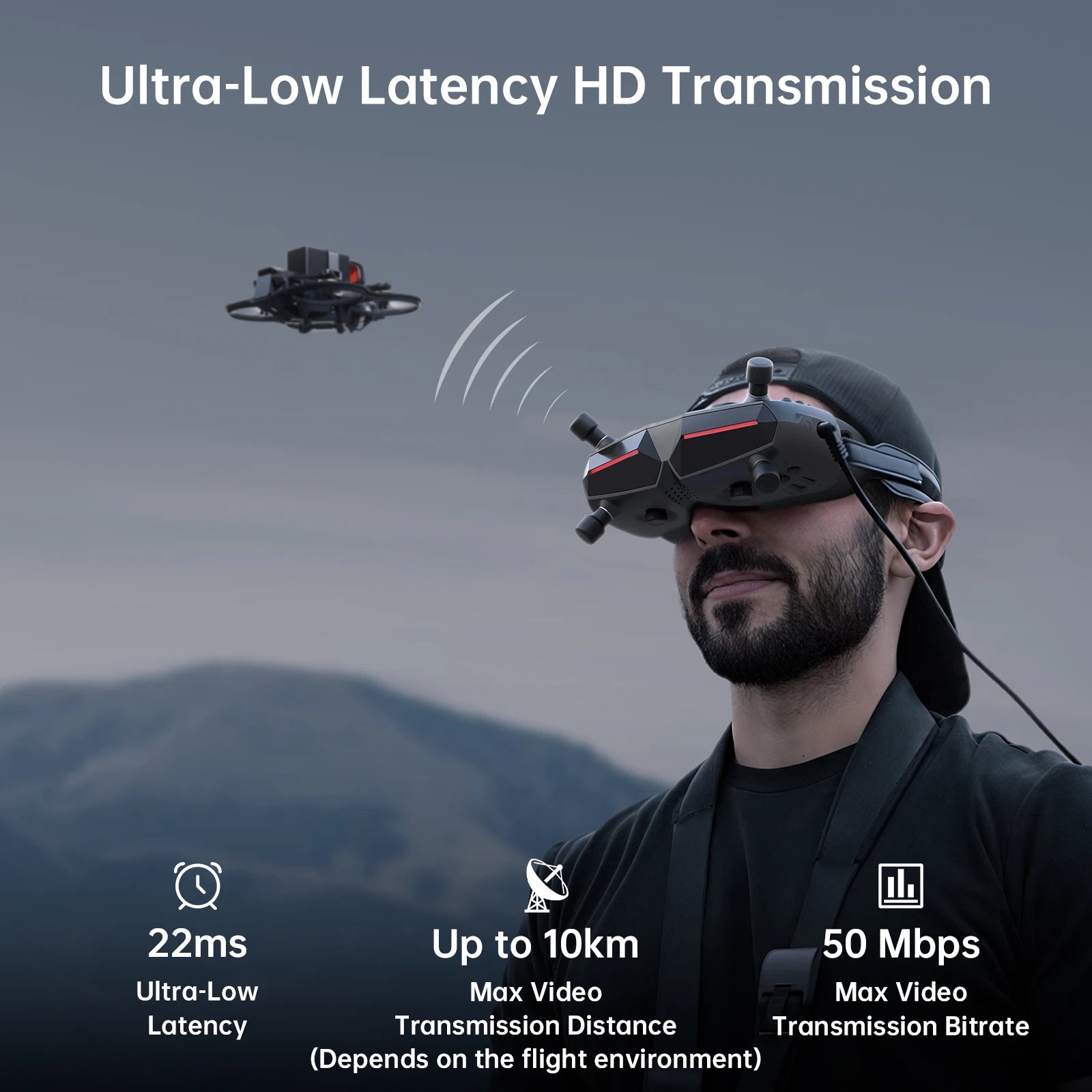 Caddx Walksnail Avatar HD Goggles X 5.8G Digital Transmition FPV Goggles Analog And Digital HDMI Video 1080P Head Tracker - Image 2