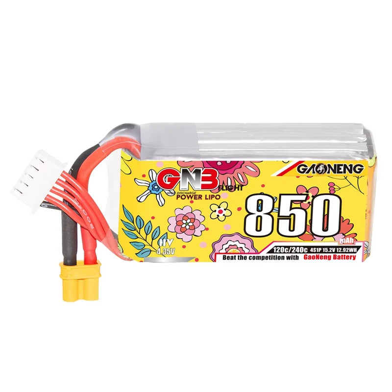 Upgraded GNB 4S 15.2V 850mAh Lipo Battery For FPV Racing Drone RC Quadcopter Helicopter Parts With XT30 15.2V Battery - Image 7