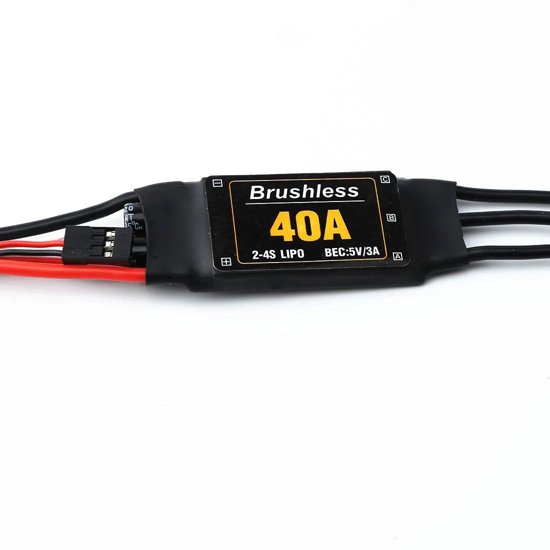 40A Brushless ESC 2-4S Electronic Speed Controller With 5V 3A UBEC 3.5MM Banana Head For RC FPV Quadcopter Airplanes Helicopter