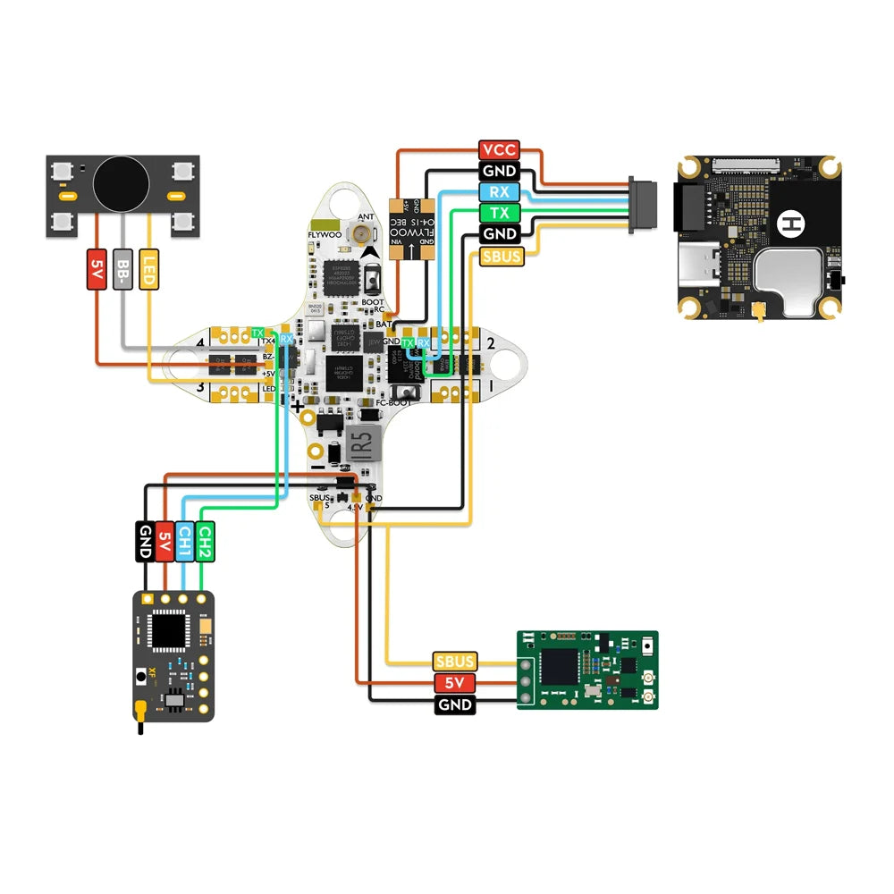 Flywoo GOKU F405 HD 1S 5A AIO FC 2.6g for Micro HD FPV Drone - Image 2