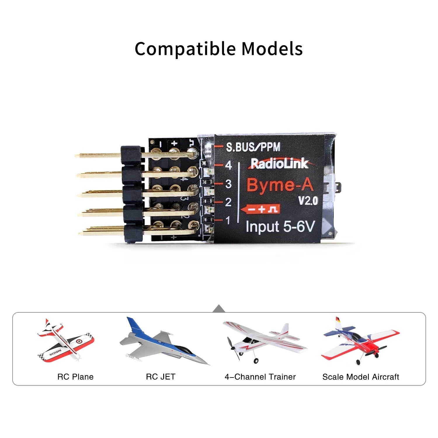Radiolink Byme-A Byme-D Flight Controller Mini FC 3/5 Flight Mode with Gyro 3D for RC 3CH Plane 4CH Jet Airplane Straight Wing - Image 2