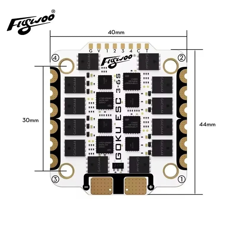 Flywoo GOKU H743 pro 32Bit Flight Controller 55A 128K 30x30 Stack with G55M AM32 4in1 ESC Plug&Play for Drone O4/O4 pro - Image 4