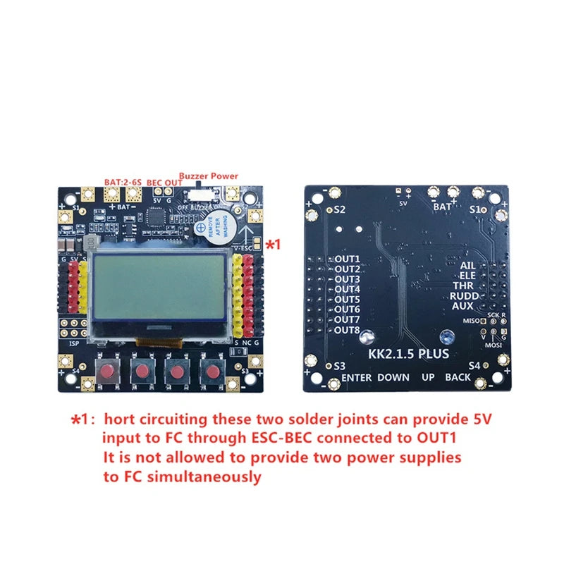 KK2.1.5 PLUS KK2 Flight Control Board Flight Controller VTOL For FPV Racing Drone RC Airplane, V1.19S1 PRO Firmware Easy To Use - Image 3