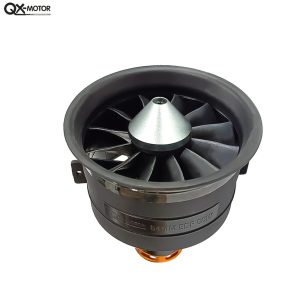 New QX-MOTOR 64mm EDF CW CCW Brushless Motor 12 blade fan Use 60A 80A ESC for RC Jet Helicopter Quadcopter Multiaxis Drone Parts