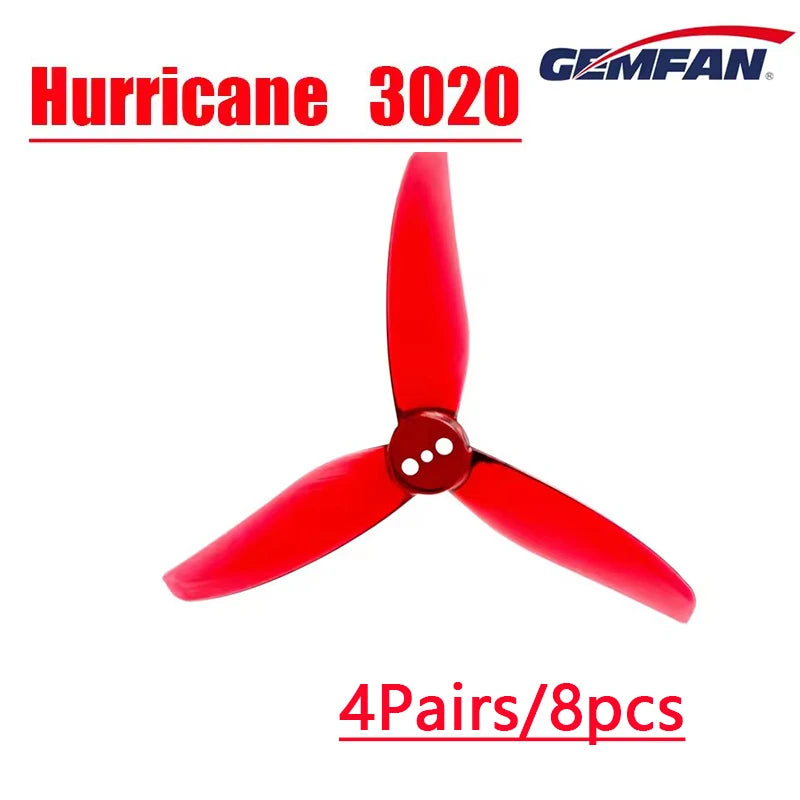 4Pairs Gemfan Hurricane 3020 3-Blade 3 Hole PC Propeller 1.5mm for RC FPV Racing Freestyle 3inch Toothpick Cinewhoop Ducted - Image 4