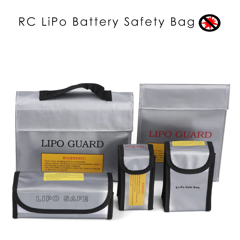 1Pc Silver RC LiPo Battery Safety Bag Fireproof Waterproof Explosion-proof Guard Charge Sack Practical Charging Protection