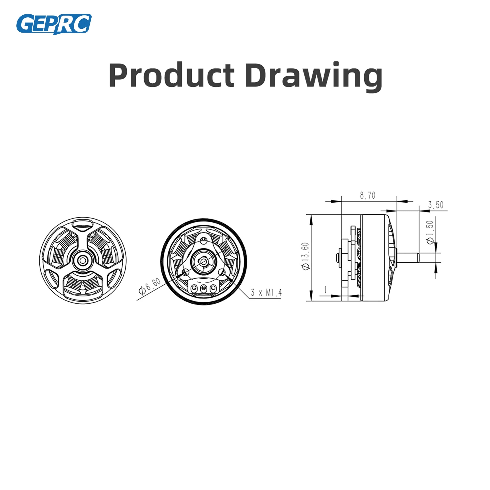 GEPRC SPEEDX2 1003 14800KV Motor 12-20A High-strength 1.6 / 2Inch FPV Racing RC Drone Multicopter - Image 3