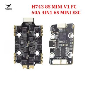 HGLRC H743 8S MINI V1 60A 4IN1 6S 8bit FPV ESC MINI Flight Controller Dual-BEC Modular With Gyro 20x20mm DIY FPV Drone For Adult