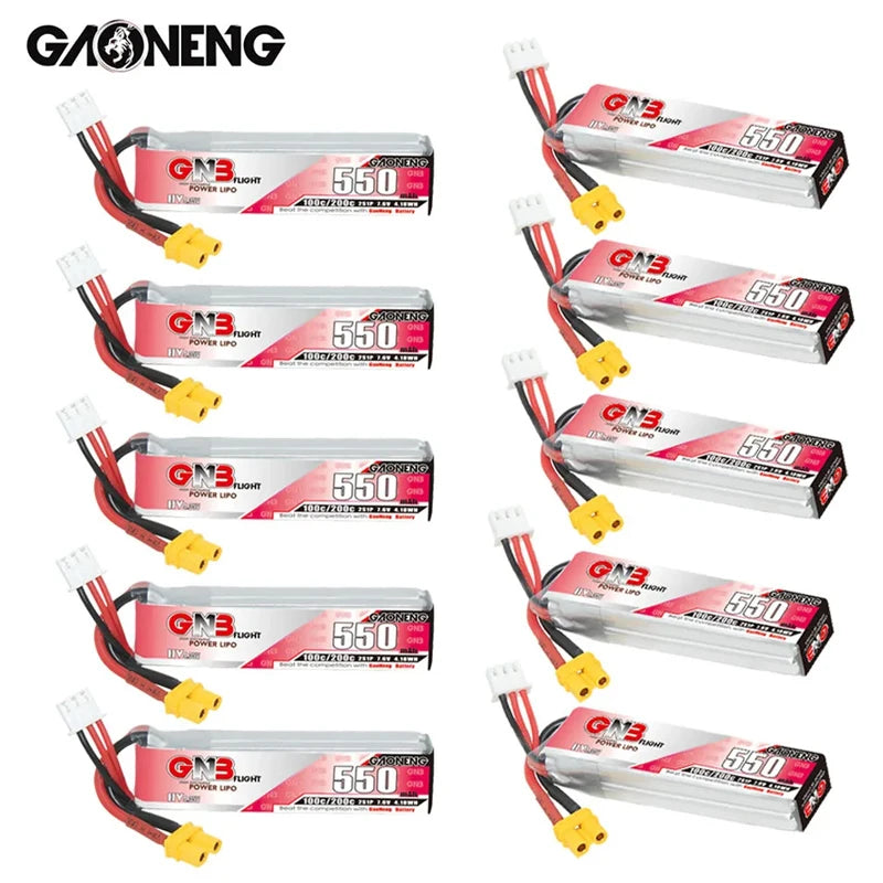 GNB HV 7.6V 550mAh 100C/200C Lipo Battery Tinyhawk For RC Helicopter Quadcopter FPV Racing Drone Spare Parts 2S Battery