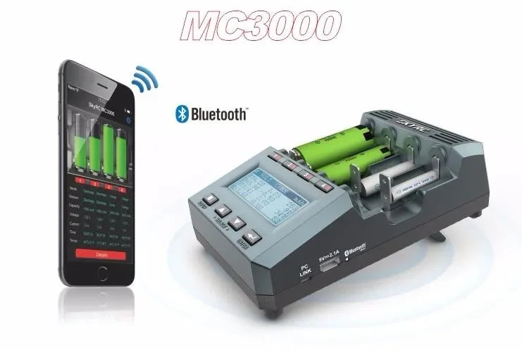 SKYRC MC3000 Bluetooth Cylindrical Battery Charger With Headset By Phone For Ni-MH Nickel-Nickel-Zinc Battery - Image 3