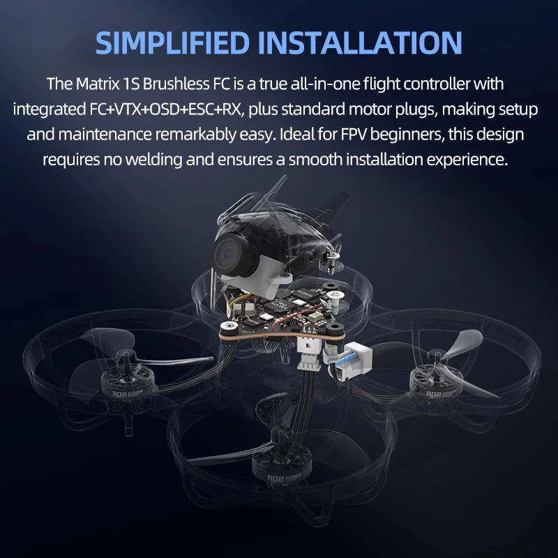 BETAFPV Matrix 1S 5IN1 AIO FC Brushless Flight Controller 2.4G ELRS 400mW VTX For Meteor75 Pro Whoop Quadcopter Racing Freestyle - Image 3