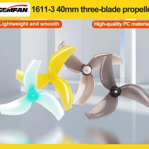 4Pairs(4R+4L) Gemfan 1611-3 lightweight design 40mm three-blade propeller