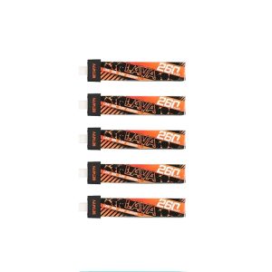 Betafpv LAVA 1S 260mAh 80C Battery (5PCS) 3.8V 0.98Wh for Racing Drones Air65 BT2.0 Connector