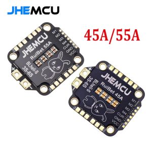 JHEMCU RuiBet 45A/55A ESC Bluejay Dshot600 4in1 Brushless ESC 3-6S 30.5X30.5 M4 for RC FPV Freestyle Flight Controller Drone