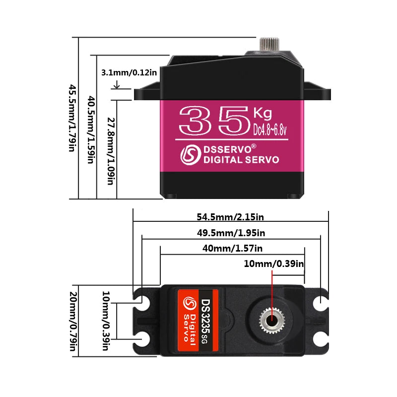 1X Waterproof Servo 20Kg 25Kg 30Kg 35Kg 40Kg High Speed servo Metal Gear Digital Servo RC Baja Servo For 1/8 1/10 Scale RC Cars - Image 3
