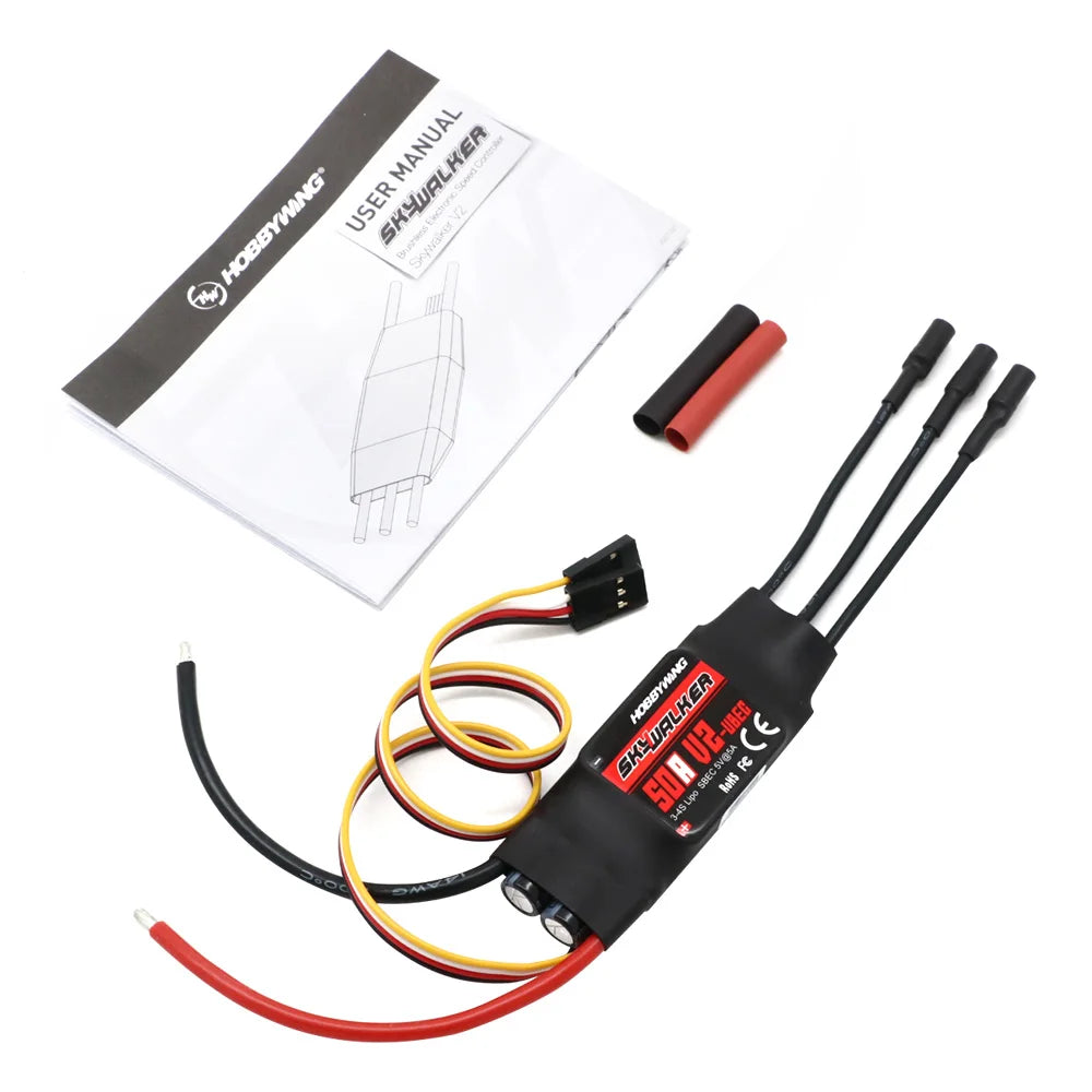 Hobbywing Skywalker 40A 50A 60A 80A 15A 20A 30A 100A 120A V2 130A160A ESC Speed Controller With UBEC For RC Airplanes Helicopter - Image 5