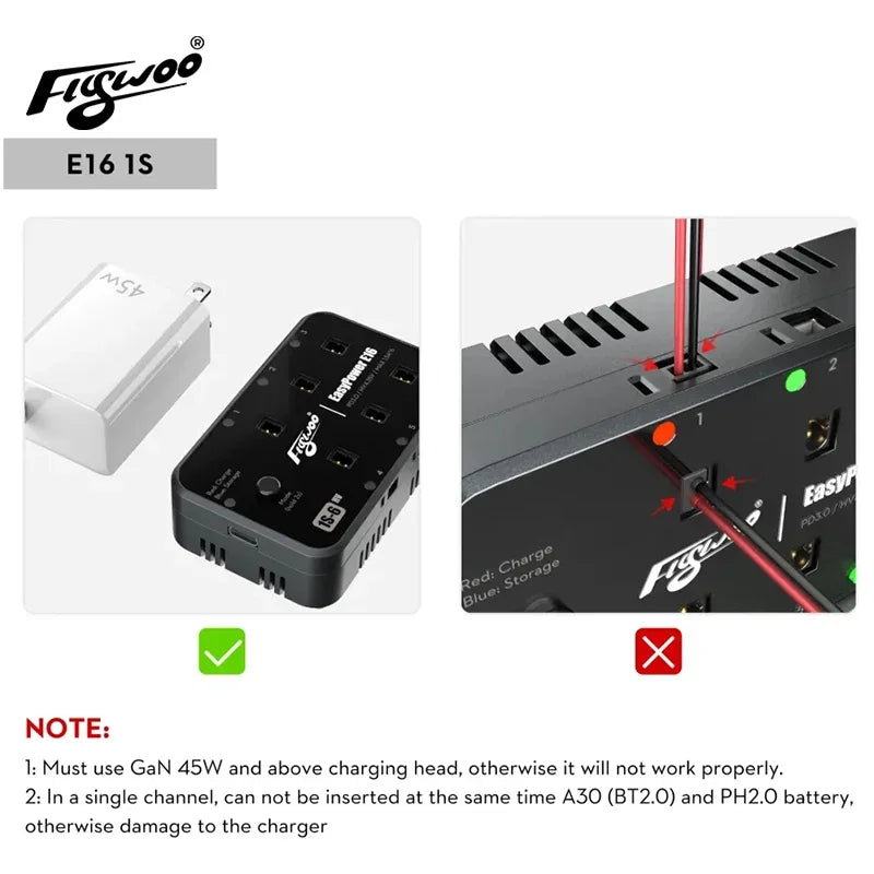 Flywoo EasyPower E16 / E24 1S / 2S Battery charger - Image 6