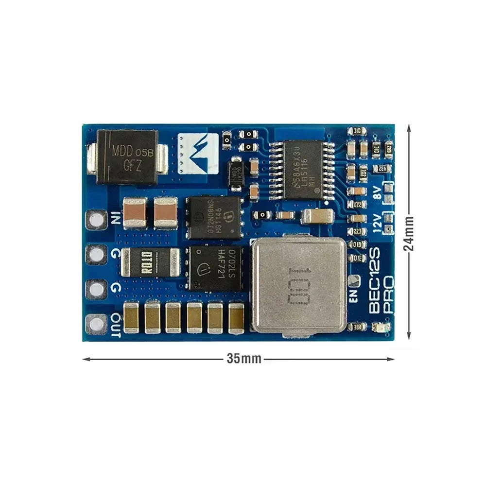 MATEK BEC12S-PRO 9-55V TO 5V/8V/12V-5A Voltage Regulator BEC Power Module Overcurrent Protection Self-recovery for RC FPV Drone - Image 5