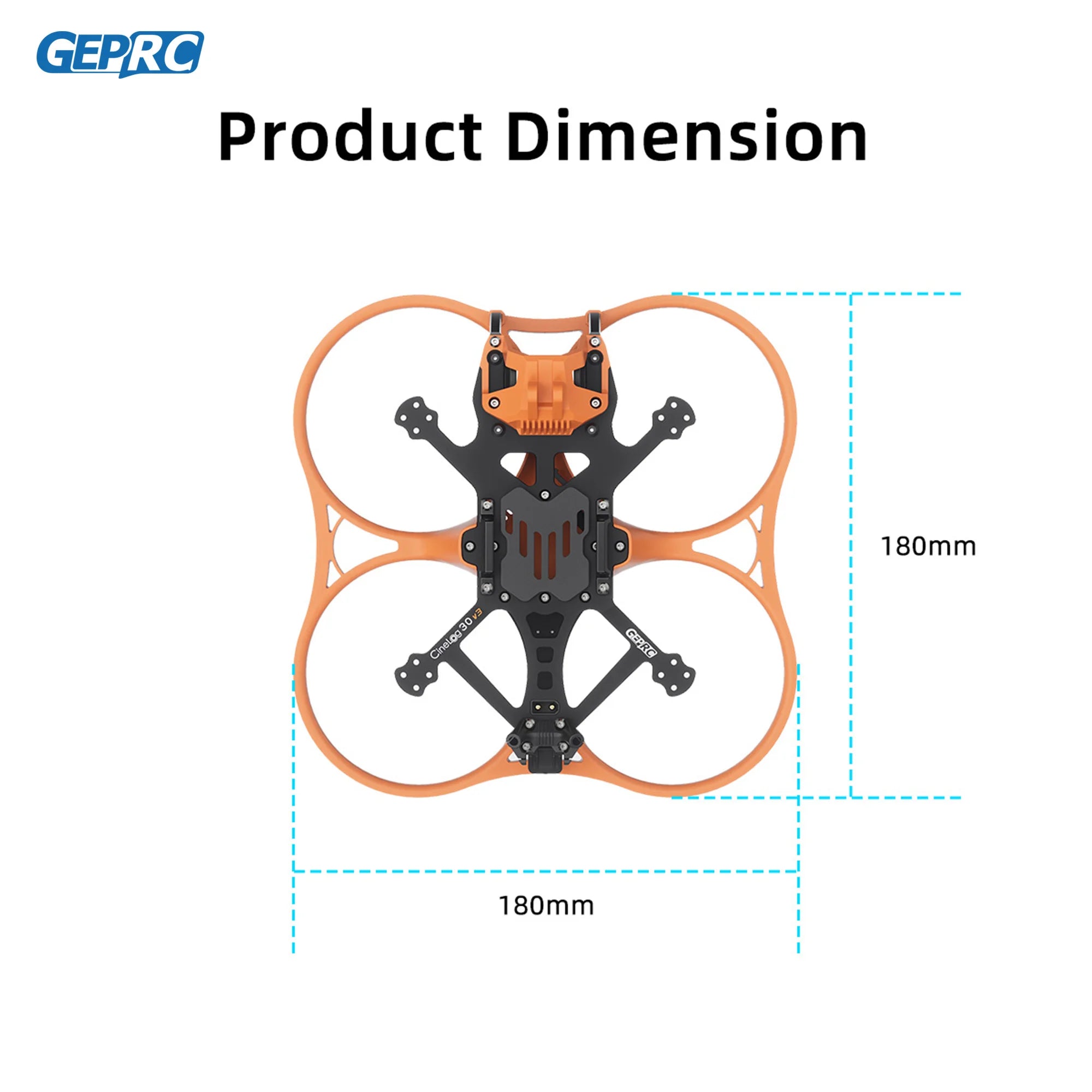 GEPRC GEP-CL30 V3 O4 PRO 3Inch Drone Carbon Fiber Black Orange RC FPV Quadcopter Helicopter Replacement Accessories Parts - Image 5