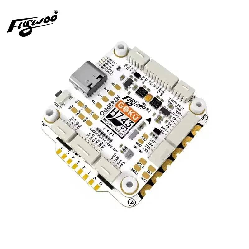 Flywoo GOKU H743 pro 32Bit Flight Controller 55A 128K 30x30 Stack with G55M AM32 4in1 ESC Plug&Play for Drone O4/O4 pro - Image 3