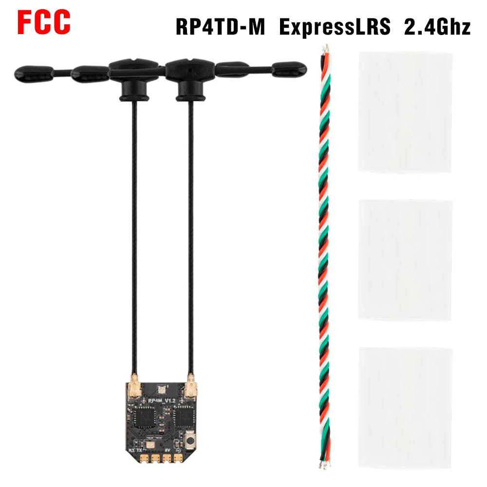 RadioMaster RP4TD-M ExpressLRS T Antenna Receiver 2.4GHz 65mm Support Wifi Upgrade For FPV RC T Antenna Model Aircraft - Image 2