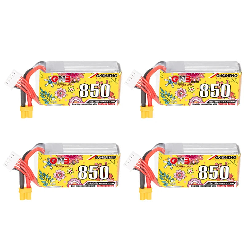 Upgraded GNB 4S 15.2V 850mAh Lipo Battery For FPV Racing Drone RC Quadcopter Helicopter Parts With XT30 15.2V Battery - Image 10