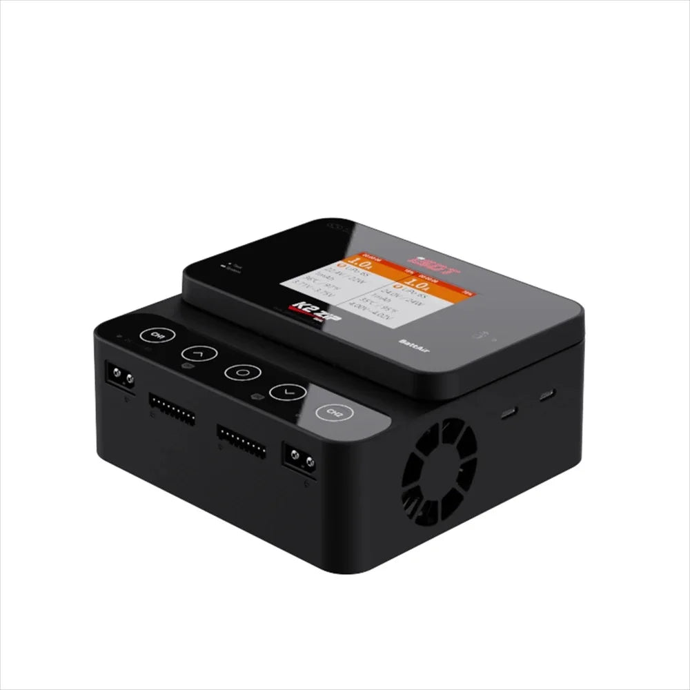 ISDT K2 ZIP AC 200W / DC 500Wx2 Dual Channel Smart Charger with 2.8 Inch IPS LCD Screen for 1~8S LiFe Lilon LiPo 1~7S LiHv ULiHv - Image 2
