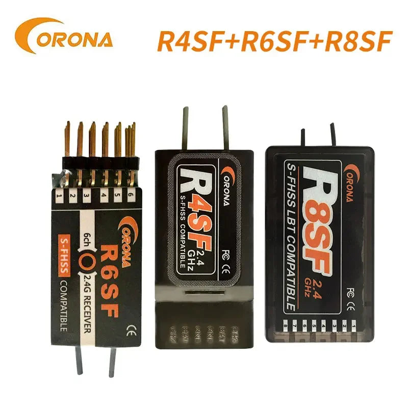 Corona 2.4G R4SF R6SF R8SF S-FHSS/FHSS Receiver Compatible FUTABA S-FHSS T6J T8J T14SG 16SZ Airplane Helicopters Car - Image 2