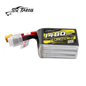 Tattu R-Line 6.0 1480mAh/1600mAh 6S 160C 22.2V Lipo Battery For RC Helicopter Quadcopter FPV Racing Drone with XT60 Plug
