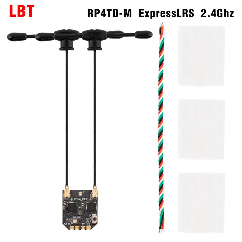 RadioMaster RP4TD-M ExpressLRS T Antenna Receiver 2.4GHz 65mm Support Wifi Upgrade For FPV RC T Antenna Model Aircraft - Image 3