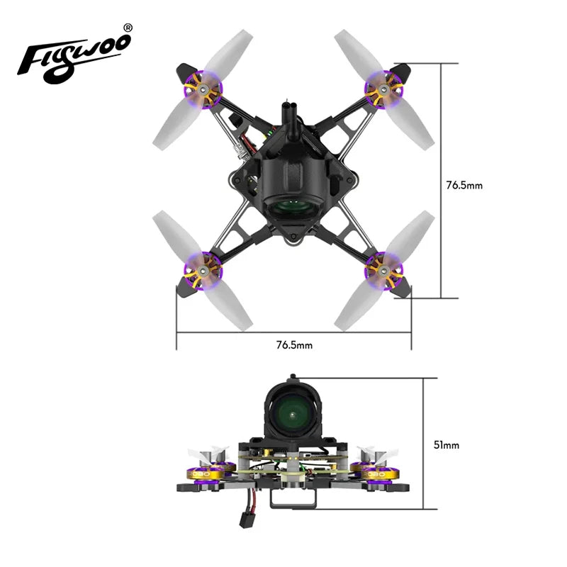 Firefly18 1S Nano Baby V3 O4 Wide Tiny Drone DIY RC FPV Drone Christmas Gift - Image 5