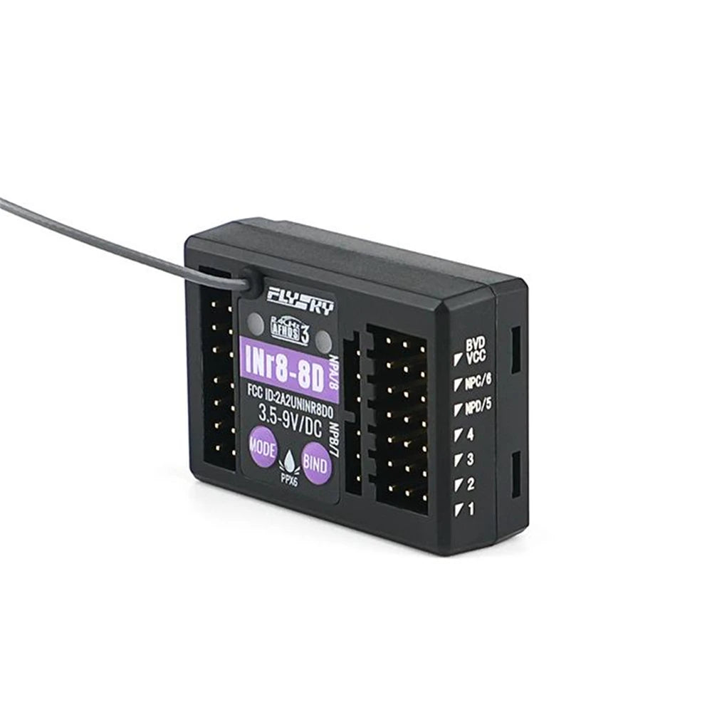 Flysky INr8-8D 2.4GHz 8CH AFHDS 3 Waterproof RC Receiver Integrated Lighting Control Compatible with NB4 NB4+ NB4PRO NB4 PRO - Image 2