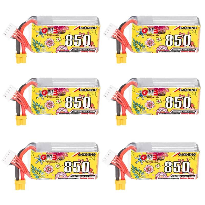 Upgraded GNB 4S 15.2V 850mAh Lipo Battery For FPV Racing Drone RC Quadcopter Helicopter Parts With XT30 15.2V Battery - Image 12