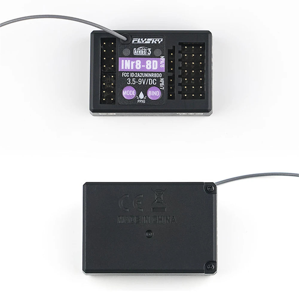 Flysky INr8-8D 2.4GHz 8CH AFHDS 3 Waterproof RC Receiver Integrated Lighting Control Compatible with NB4 NB4+ NB4PRO NB4 PRO - Image 5