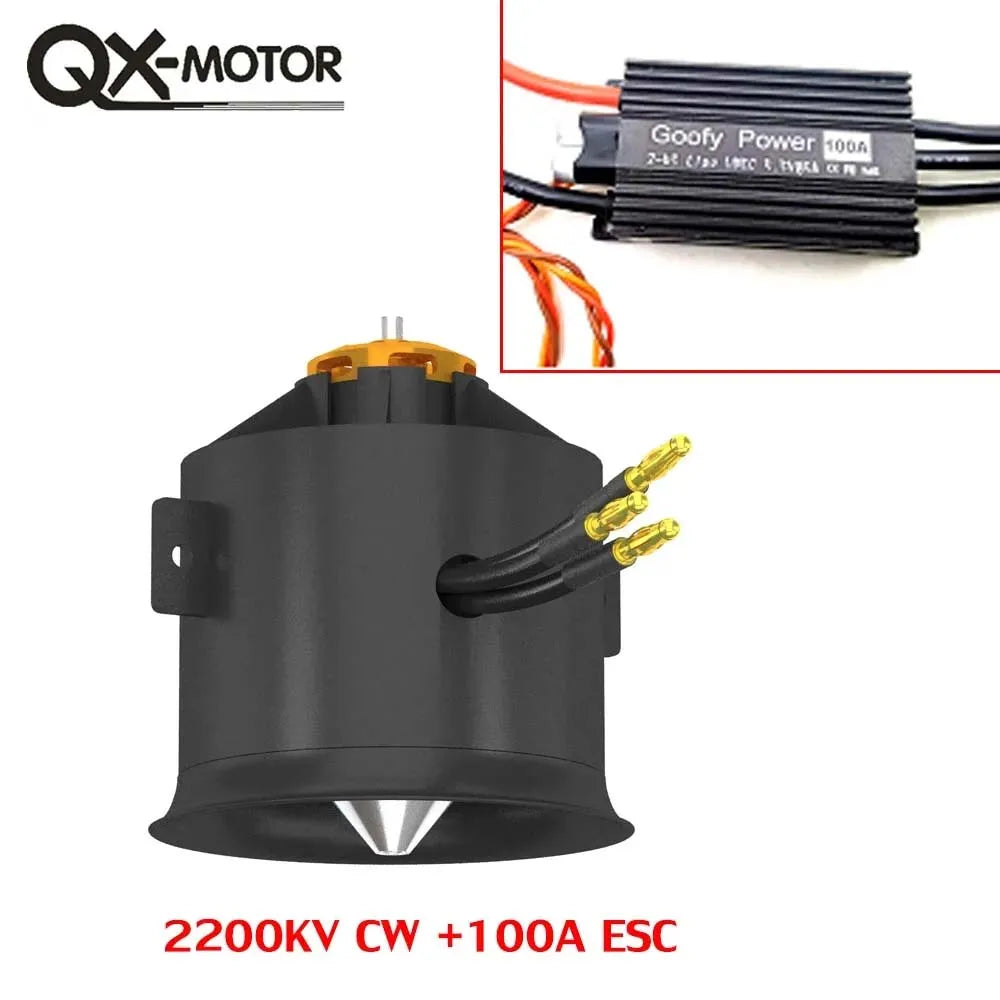 QX-MOTOR 70mm 12Blade Ducted Fan EDF with 6S Brushless Motor use 100A ESC Suitable for Jet Helicopter Drone Fixed-wing Parts - Image 11