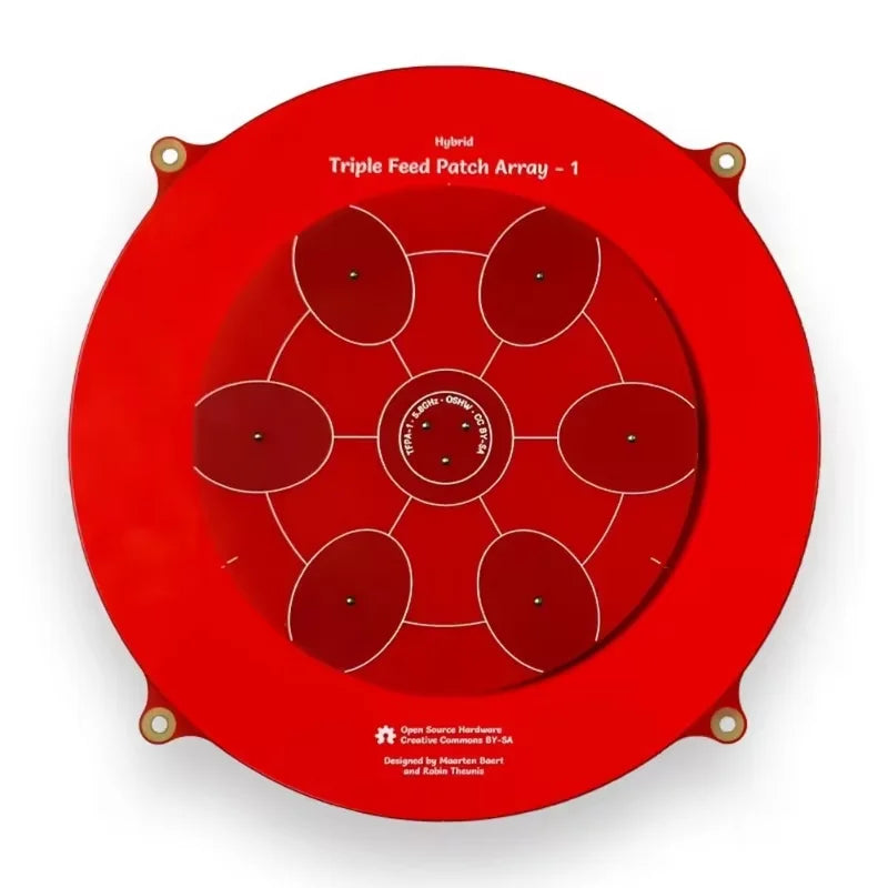 150mm Triple Feed Patch SMA 5.8GHz 14DBi Pagoda Array FPV Antenna Image Transmitter Flat Panel Antenna for FPV Drone Red - Image 4