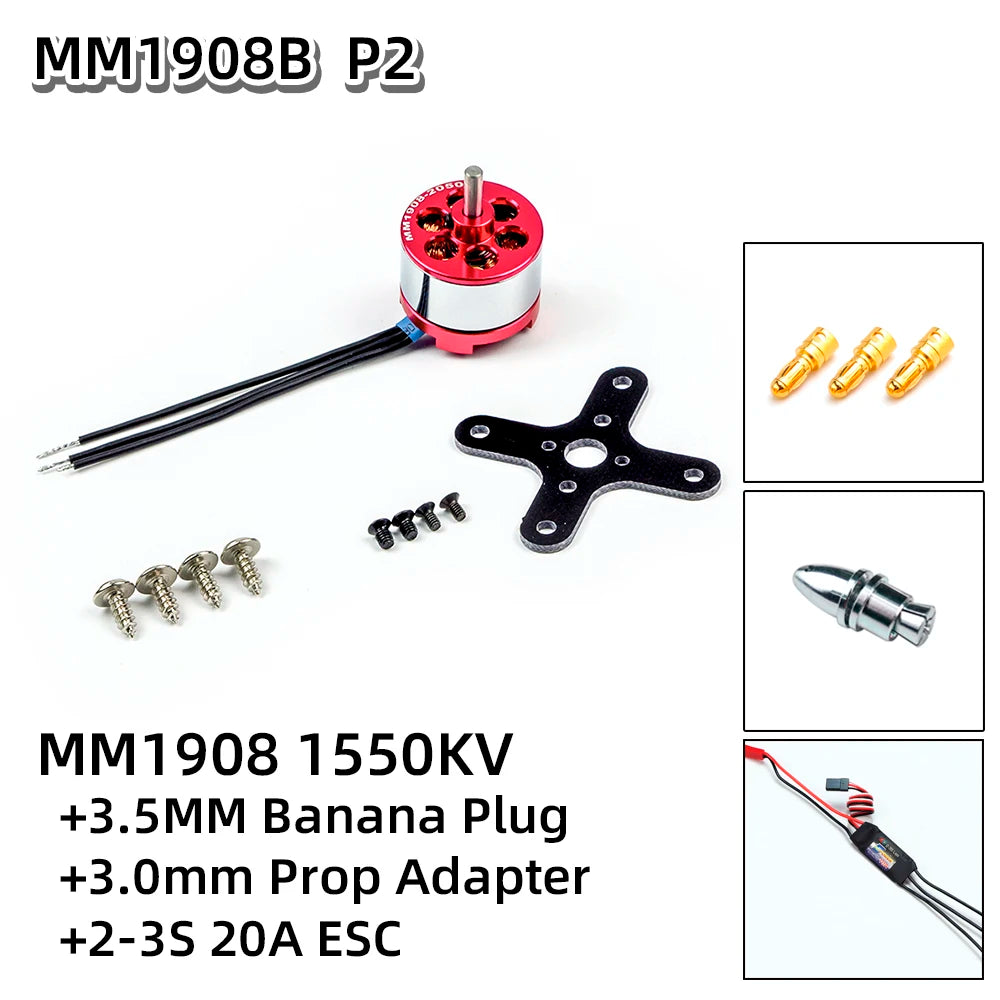 C20 1908 2050KV 1550KV 3.0mm Shaft Brushless Outrunner Motor Brushless Motor for RC Aircraft Plane Airplane Multi-copter - Image 11