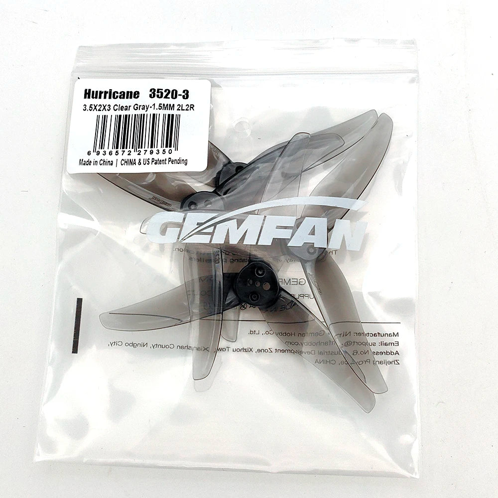4pair Gemfan Hurricane 3520 3.5X2X3 3.5inch 3-Blade CW CCW PC Propeller for RC FPV Remote Control Racing Drones Parts DIY - Image 4