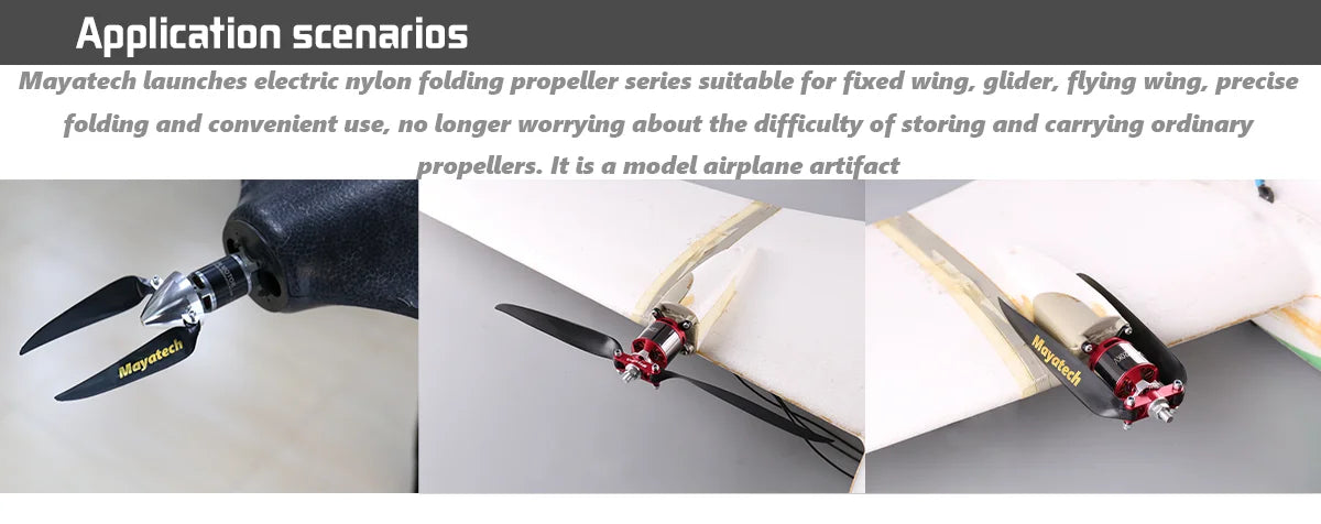 Mayatech 8MM Package for sale model aircraft metal folding propeller + folding nylon propeller fixed wing propeller clamp seat - Image 10