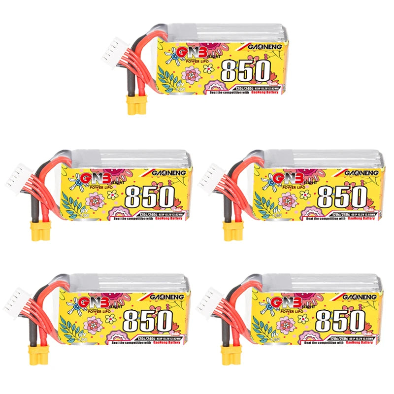Upgraded GNB 4S 15.2V 850mAh Lipo Battery For FPV Racing Drone RC Quadcopter Helicopter Parts With XT30 15.2V Battery - Image 11