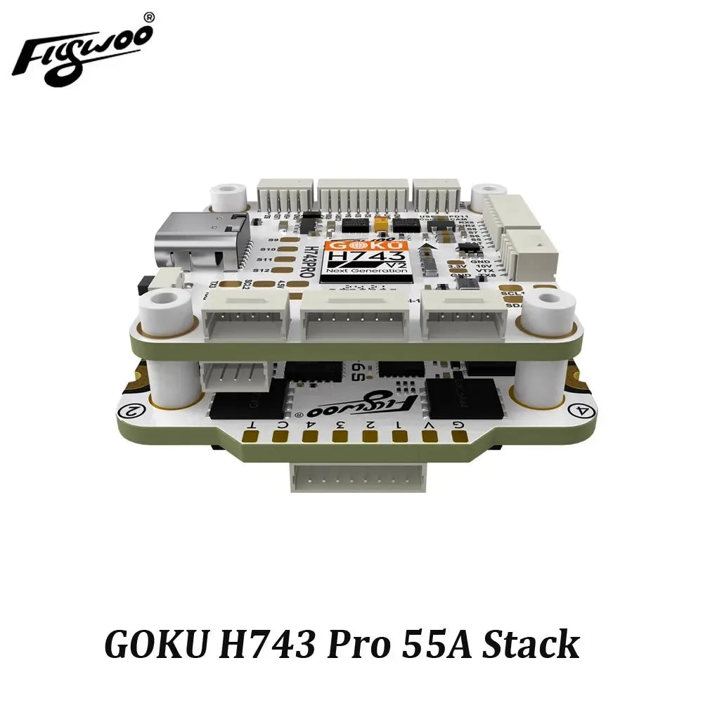 Flywoo GOKU H743 pro 32Bit Flight Controller 55A 128K 30x30 Stack with G55M AM32 4in1 ESC Plug&Play for Drone O4/O4 pro - Image 9
